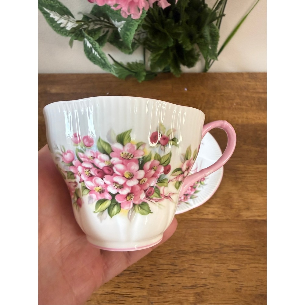 Royal Albert Apple Blossom Teacup & Saucer Blossom Time Bone China England - Picture 6 of 11